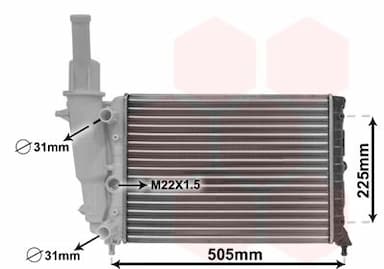 Radiators, Motora dzesēšanas sistēma VAN WEZEL 17002138 1