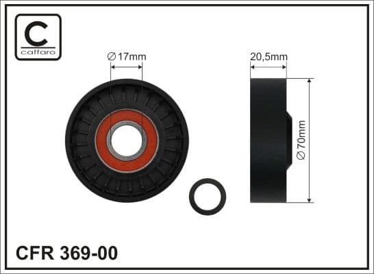 Spriegotājrullītis, Ķīļrievu siksna CAFFARO 369-00 1