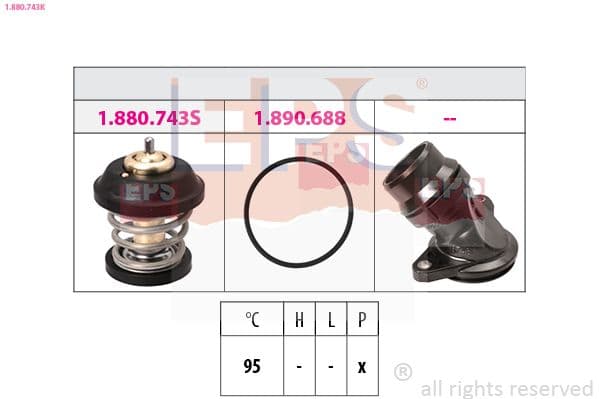 Termostats, Dzesēšanas šķidrums EPS 1.880.743K 1