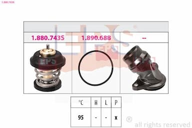 Termostats, Dzesēšanas šķidrums EPS 1.880.743K 1