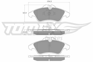 Bremžu uzliku kompl., Disku bremzes TOMEX Brakes TX 10-93 1