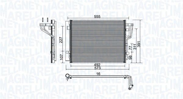 Kondensators, Gaisa kond. sistēma MAGNETI MARELLI 350203976000 1