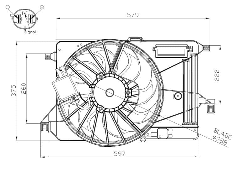 Ventilators, Motora dzesēšanas sistēma NRF 47964 1