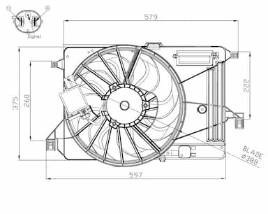 Ventilators, Motora dzesēšanas sistēma NRF 47964 1