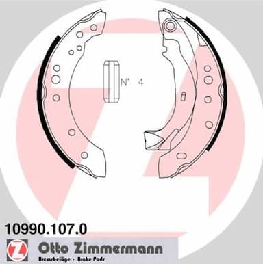 Bremžu loku komplekts ZIMMERMANN 10990.107.0 1