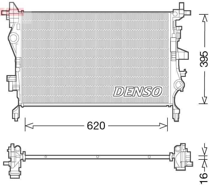 Radiators, Motora dzesēšanas sistēma DENSO DRM06036 1