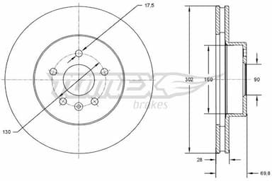 Bremžu diski TOMEX Brakes TX 72-46 1