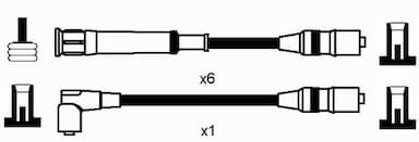 Augstsprieguma vadu komplekts NGK 0561 2