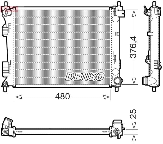 Radiators, Motora dzesēšanas sistēma DENSO DRM41037 1