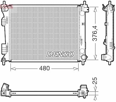 Radiators, Motora dzesēšanas sistēma DENSO DRM41037 1