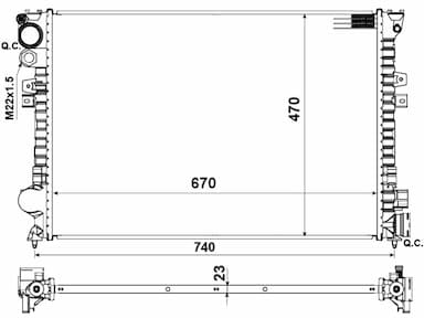 Radiators, Motora dzesēšanas sistēma NRF 58958 5