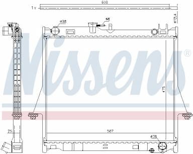 Radiators, Motora dzesēšanas sistēma NISSENS 60856 5