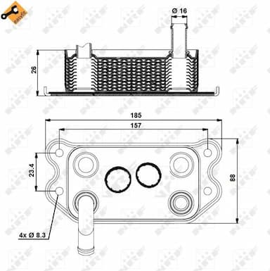 Eļļas radiators, Motoreļļa NRF 31176 5