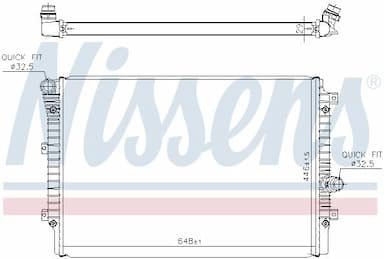 Radiators, Motora dzesēšanas sistēma NISSENS 65336 6