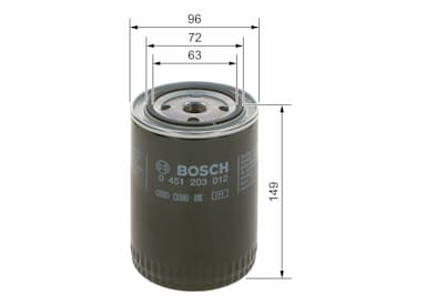 Eļļas filtrs BOSCH 0 451 203 012 5