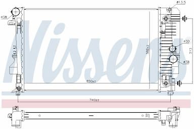 Radiators, Motora dzesēšanas sistēma NISSENS 67174 5