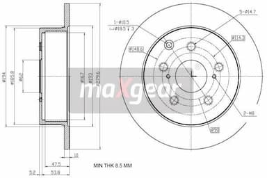 Bremžu diski MAXGEAR 19-2353 1