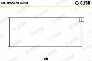 Klaņa gultnis GLYCO 01-4173/4 STD 1