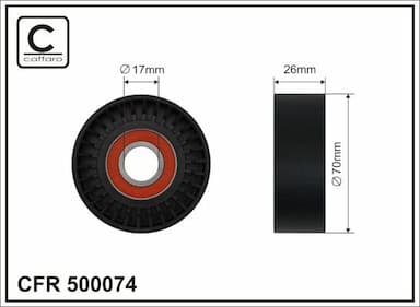 Spriegotājrullītis, Ķīļrievu siksna CAFFARO 500074 1