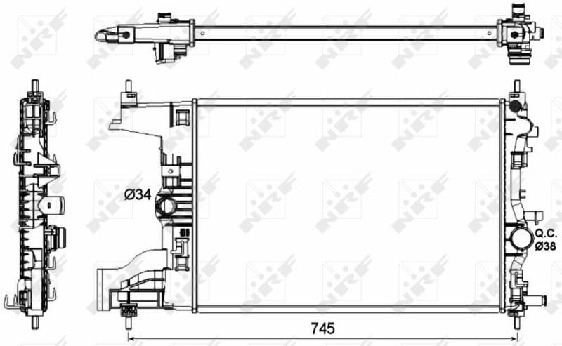 Radiators, Motora dzesēšanas sistēma NRF 53148 1