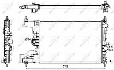 Radiators, Motora dzesēšanas sistēma NRF 53148 1