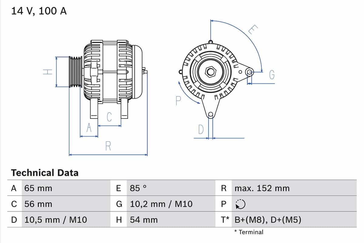 Ģenerators BOSCH 0 986 047 270 1