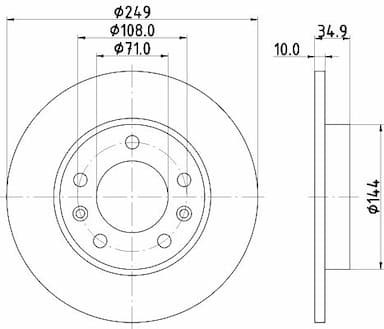 Bremžu diski HELLA 8DD 355 120-581 4