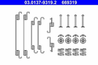 Piederumu komplekts, Bremžu loki ATE 03.0137-9319.2 1