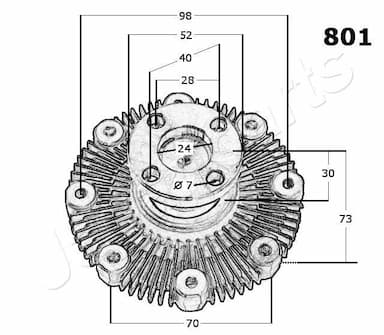 Sajūgs, Radiatora ventilators JAPANPARTS VC-801 3