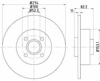 Bremžu diski HELLA 8DD 355 112-211 4