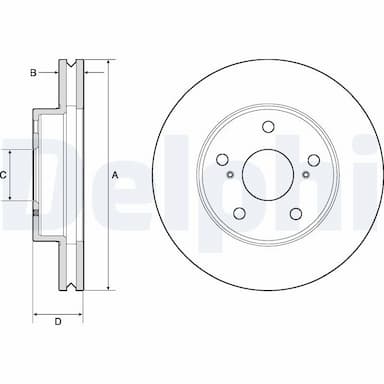 Bremžu diski DELPHI BG4758C 1