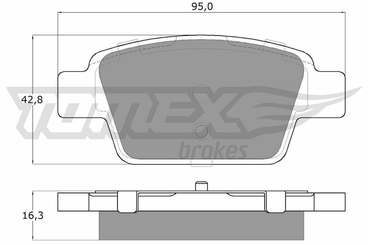 Bremžu uzliku kompl., Disku bremzes TOMEX Brakes TX 12-51 1