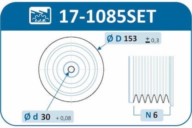 Siksnas skriemeļa komplekts, Kloķvārpsta IJS GROUP 17-1085SET 2