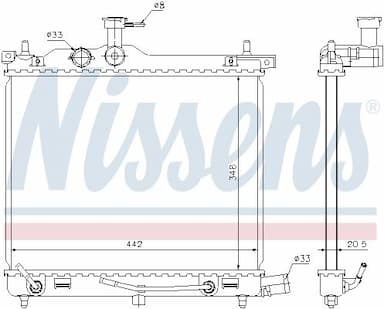 Radiators, Motora dzesēšanas sistēma NISSENS 67547 6