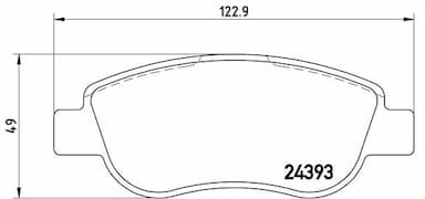 Bremžu uzliku kompl., Disku bremzes BREMBO P 68 049 1