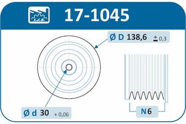 Piedziņas skriemelis, Kloķvārpsta IJS GROUP 17-1045 2