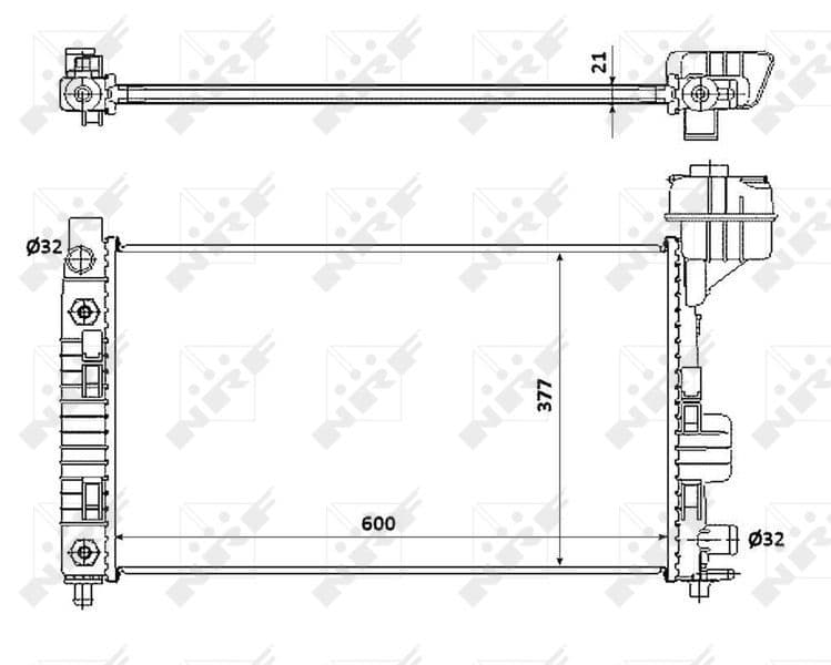 Radiators, Motora dzesēšanas sistēma NRF 54718 1