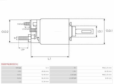 Ievilcējrelejs, Starteris AS-PL SS0076(BOSCH) 4