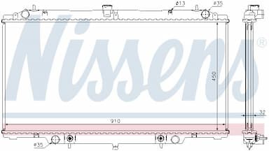 Radiators, Motora dzesēšanas sistēma NISSENS 62953A 6