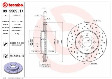 Bremžu diski BREMBO 09.5509.1X 1