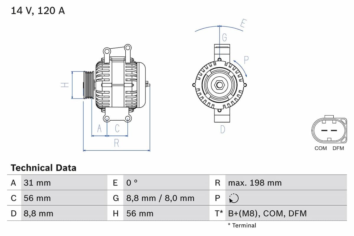 Ģenerators BOSCH 0 986 045 380 1