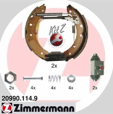 Bremžu loku komplekts ZIMMERMANN 20990.114.9 1