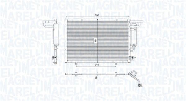 Kondensators, Gaisa kond. sistēma MAGNETI MARELLI 350203754000 1