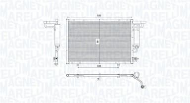 Kondensators, Gaisa kond. sistēma MAGNETI MARELLI 350203754000 1