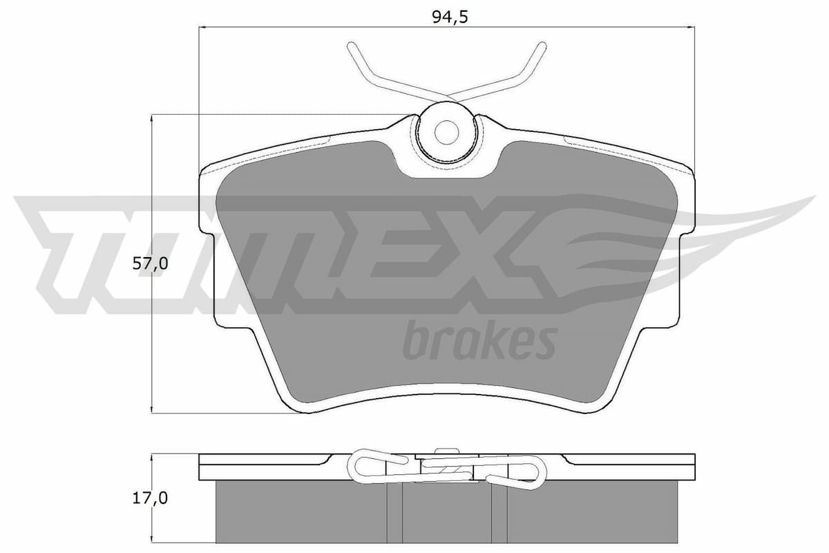 Bremžu uzliku kompl., Disku bremzes TOMEX Brakes TX 13-09 1