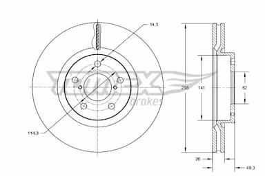 Bremžu diski TOMEX Brakes TX 73-23 1