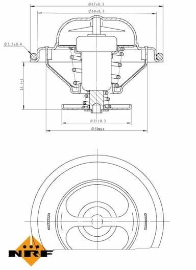 Termostats, Dzesēšanas šķidrums NRF 725072 5