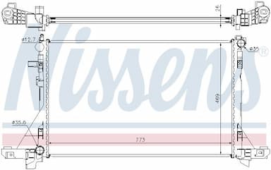 Radiators, Motora dzesēšanas sistēma NISSENS 630733 5