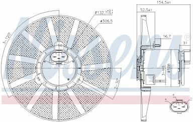 Ventilators, Motora dzesēšanas sistēma NISSENS 85720 6