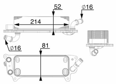 Eļļas radiators, Automātiskā pārnesumkārba MAHLE CLC 77 000P 2